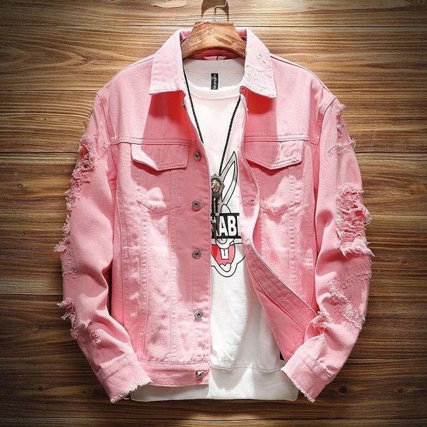 men's jackets autumn ripped denim clothes cool motorcycle jacket youth korean couple wear student thin loose red male spring, Black;brown
men's jackets autumn ripped denim clothes cool motorcycle jacket youth korean couple wear student thin loose red male spring, Black;brown
