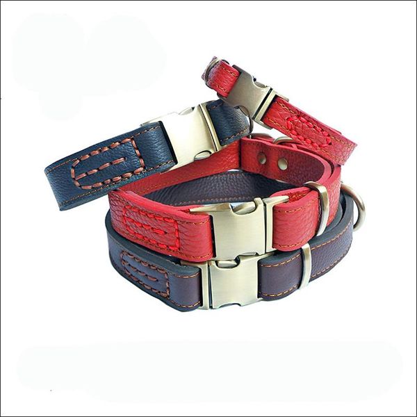 dog collars & leashes pet leather adjustable collar genuine perro metal accessories for medium large dogs
dog collars & leashes pet leather adjustable collar genuine perro metal accessories for medium large dogs