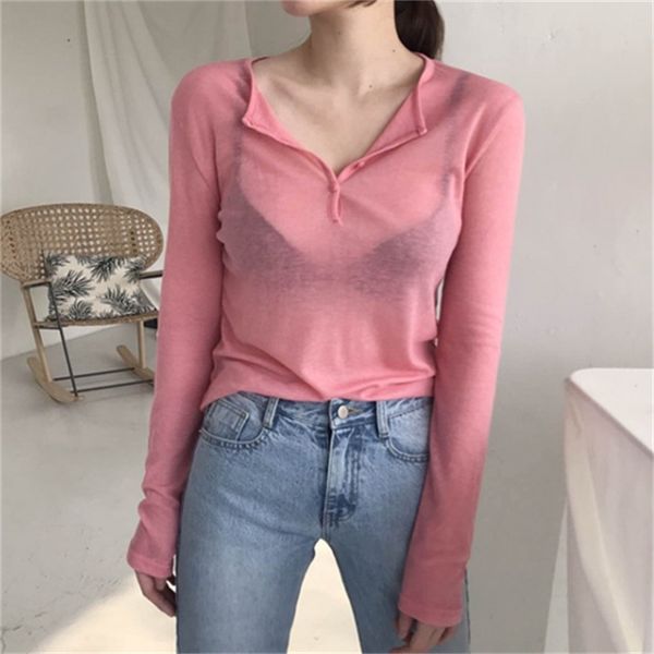 autumn shirt women cotton basic t-shirts female casual long sleeve thin t-shirt see through 210423, White
autumn shirt women cotton basic t-shirts female casual long sleeve thin t-shirt see through 210423, White