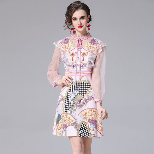 llzacoosh summer women pink flower print long sleeve bowknot mesh ruffles patchwork female slim mini princess dresses 210514, Black;gray
llzacoosh summer women pink flower print long sleeve bowknot mesh ruffles patchwork female slim mini princess dresses 210514, Black;gray