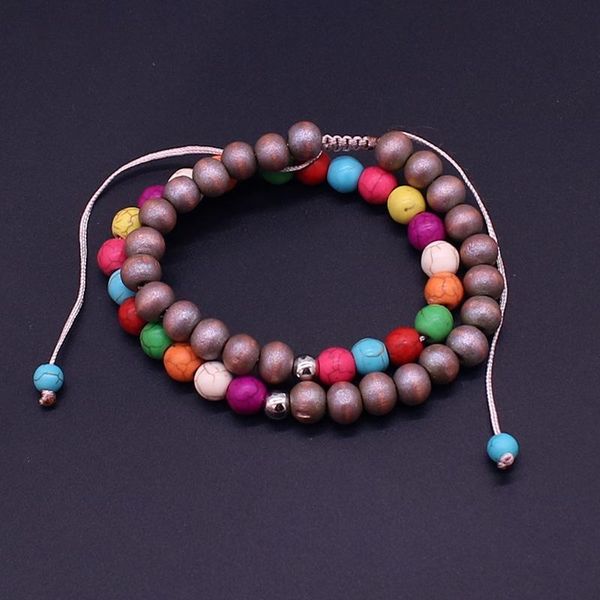 beaded, strands fashion beaded bracelet bohemian multilayer natural stone wood bead adjustable women's charm wrist jewelry gift, Black
beaded, strands fashion beaded bracelet bohemian multilayer natural stone wood bead adjustable women's charm wrist jewelry gift, Black