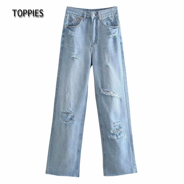 ies fashion ripped jeans for women high waist denim pants pantalones de mujer mom jeans 210412, Blue
ies fashion ripped jeans for women high waist denim pants pantalones de mujer mom jeans 210412, Blue