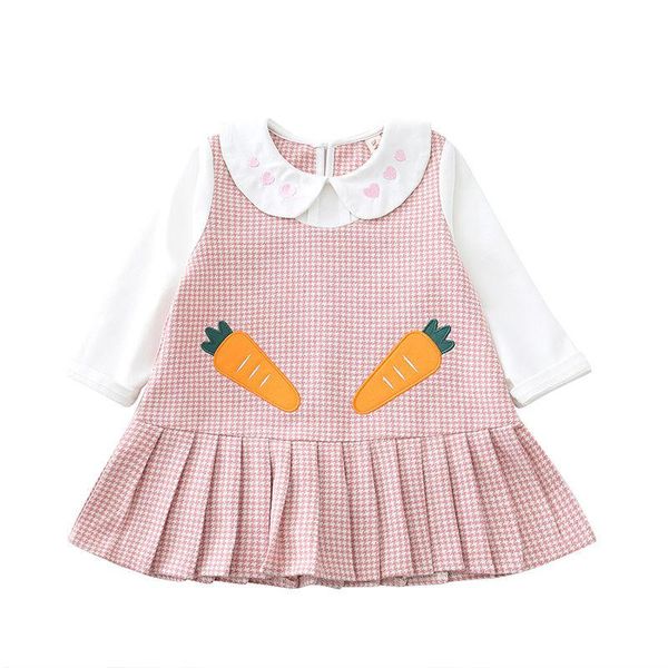 girl's dresses spring baby girl petticoat carrot pattern crew neck casual cute cotton soft candy colors full sleeve, Red;yellow
girl's dresses spring baby girl petticoat carrot pattern crew neck casual cute cotton soft candy colors full sleeve, Red;yellow