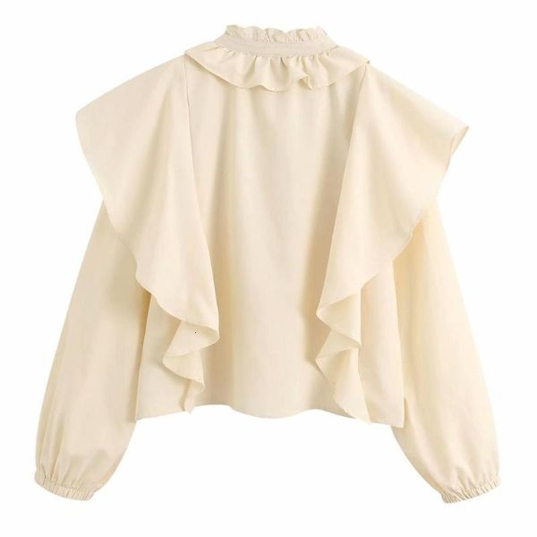 women's blouses & shirts women agaric lace ruffled collar solid color casual smock blouse shirt cascading ruffle chemise femininas ls6, White
women's blouses & shirts women agaric lace ruffled collar solid color casual smock blouse shirt cascading ruffle chemise femininas ls6, White