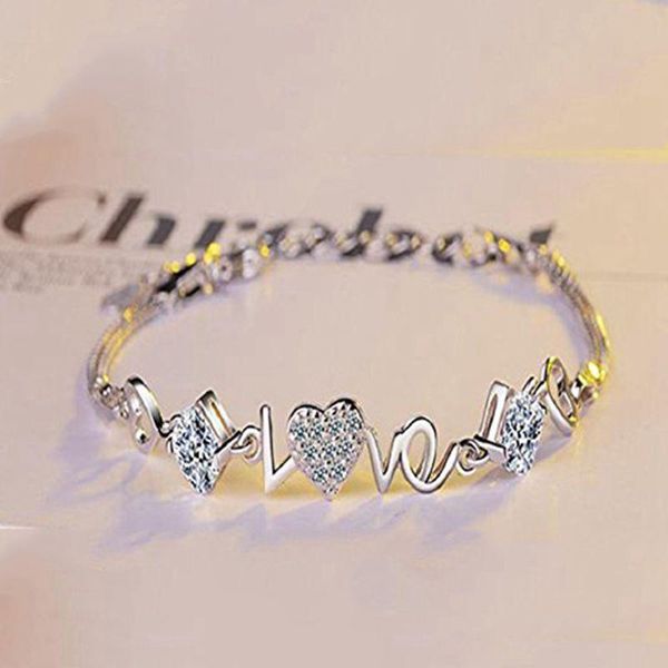 women's round romantic bracelet shaped silver adjustable jewelry gift of love (love) link, chain, Black
women's round romantic bracelet shaped silver adjustable jewelry gift of love (love) link, chain, Black