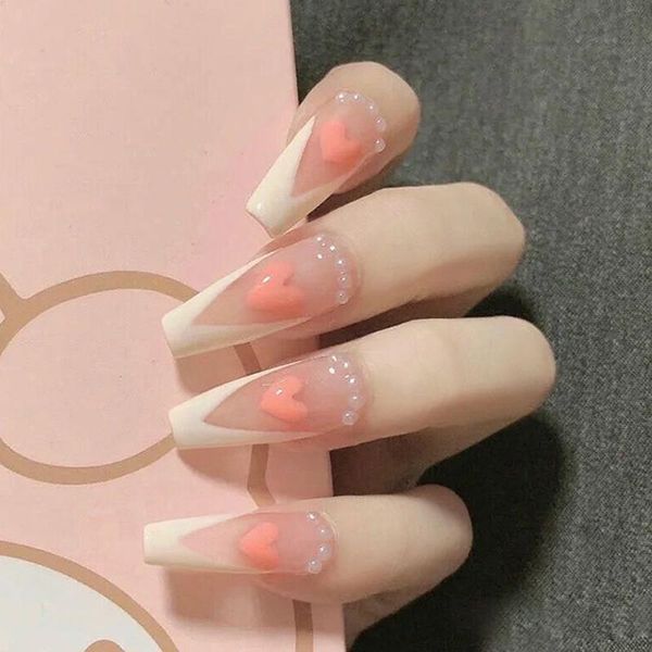 false nails 24pcs with designs love heart printed patch glue paragraph fashion removable manicure press on coffin, Red;gold
false nails 24pcs with designs love heart printed patch glue paragraph fashion removable manicure press on coffin, Red;gold