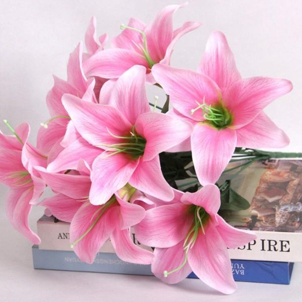 silk flower artificial lily flowers european multicolor fake bridal bouquet wedding home party decoration decorative & wreaths
silk flower artificial lily flowers european multicolor fake bridal bouquet wedding home party decoration decorative & wreaths