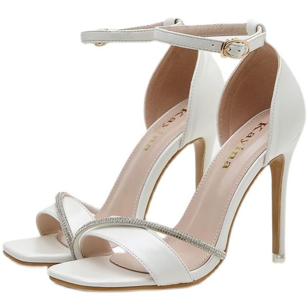 fashion rhinestone thin heel sandals square head versatile women, Black
fashion rhinestone thin heel sandals square head versatile women, Black