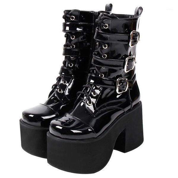 boots angelic imprint women gothic motorcycle punk lady short woman high trifle heels pumps shoes 33-47 10cm buckles 3301, Black
boots angelic imprint women gothic motorcycle punk lady short woman high trifle heels pumps shoes 33-47 10cm buckles 3301, Black