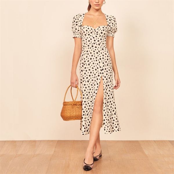 summer holiday women dress casual split dot print long slim short sleeve party vestidos 210430, Black;gray
summer holiday women dress casual split dot print long slim short sleeve party vestidos 210430, Black;gray