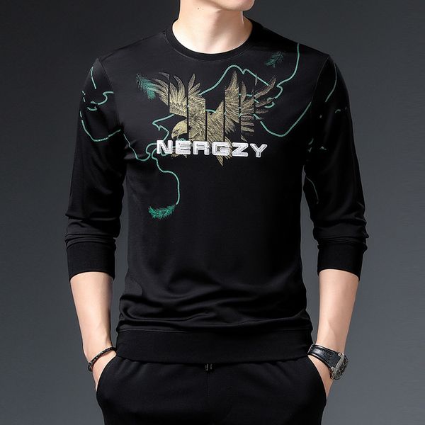 long sleeve sweater pullover thin korean print spring and autumn casual t-shirt men's wear, Black
long sleeve sweater pullover thin korean print spring and autumn casual t-shirt men's wear, Black