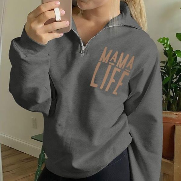 women's t-shirt women fashion long sleeve letter print mama life zipper sweatshirt plus size 5xl 2021 autumn and spring sports shirts, White
women's t-shirt women fashion long sleeve letter print mama life zipper sweatshirt plus size 5xl 2021 autumn and spring sports shirts, White