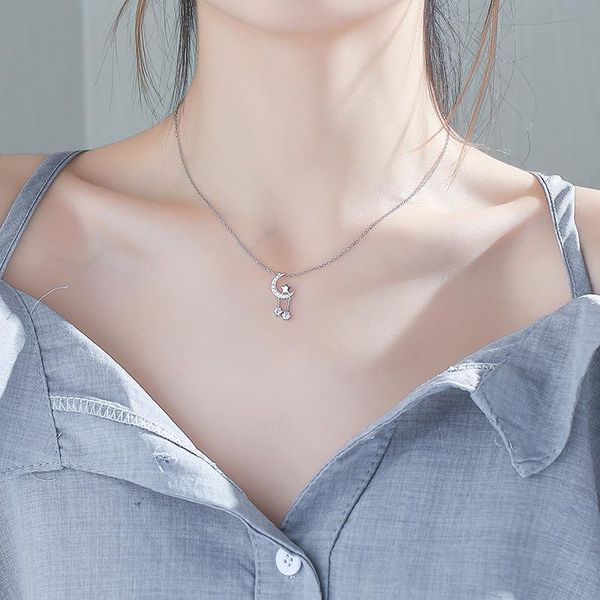 100% 925 sterling silver moon star shine long pendant necklace for women charming cz wedding party choker collarbone chain chains
100% 925 sterling silver moon star shine long pendant necklace for women charming cz wedding party choker collarbone chain chains