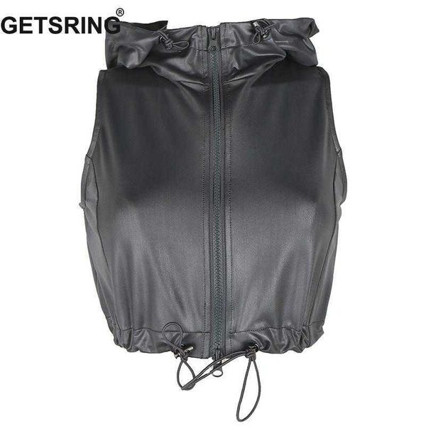 getspring women t shirt hooded zipper tshirt retro silver grey sleeveless tee female summer crop 210601, White
getspring women t shirt hooded zipper tshirt retro silver grey sleeveless tee female summer crop 210601, White
