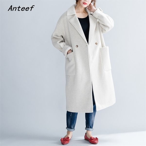 plus size oversize wool vintage casual loose long autumn winter coat for women jacket clothes outerwear 210517, Black
plus size oversize wool vintage casual loose long autumn winter coat for women jacket clothes outerwear 210517, Black
