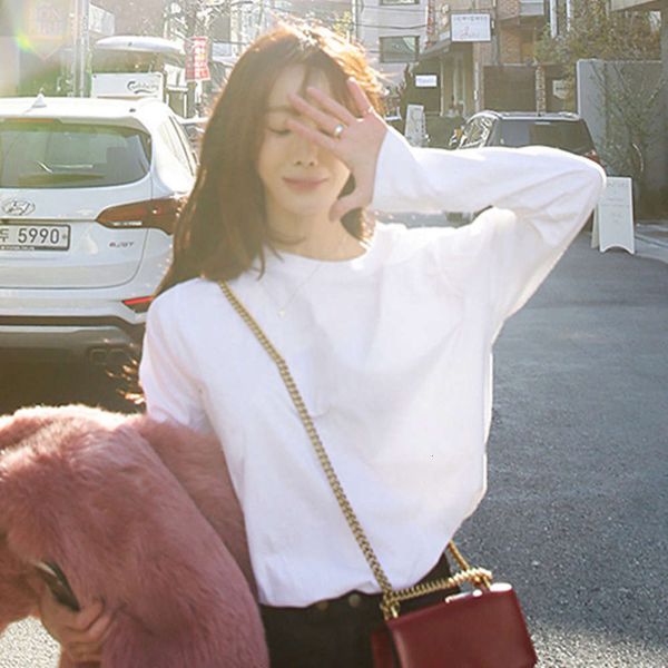 women's sweaters hoodies white long sleeve t-shirt for women in early autumn korean fashion students' loose and foreign style bott, White;black
women's sweaters hoodies white long sleeve t-shirt for women in early autumn korean fashion students' loose and foreign style bott, White;black
