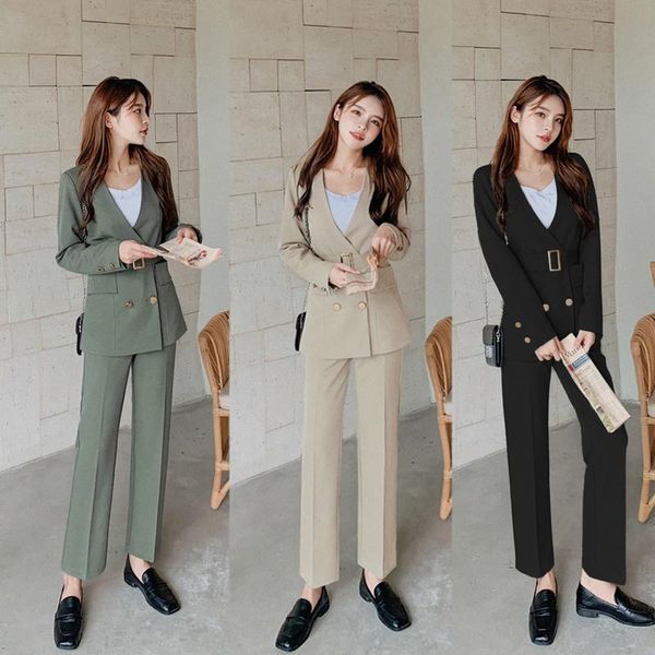 korean version of the autumn temperament goddess fan fashion business wear collarless design chic suit suits office sets women's two pi, White
korean version of the autumn temperament goddess fan fashion business wear collarless design chic suit suits office sets women's two pi, White