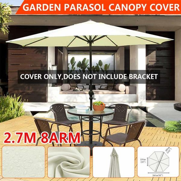shade garden parasol canopy cover 2.7m 6/8 bones waterproof anti uv outdoor umbrella patio awning sun shelter no bracket
shade garden parasol canopy cover 2.7m 6/8 bones waterproof anti uv outdoor umbrella patio awning sun shelter no bracket