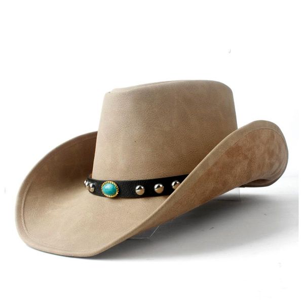 cloches vintage western cowboy hat with wide brim punk belt cowgirl jazz cap leather toca sombrero, Blue;gray
cloches vintage western cowboy hat with wide brim punk belt cowgirl jazz cap leather toca sombrero, Blue;gray