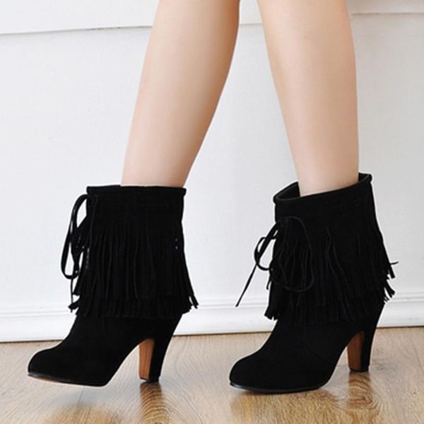 boots ribetrini retro girl fringe round toe ankle butterfly knot casual daily women winter designer fashion shoes woman, Black
boots ribetrini retro girl fringe round toe ankle butterfly knot casual daily women winter designer fashion shoes woman, Black