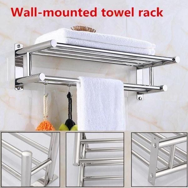 bathroom towel holder stainless steel wall-mounted rack wall shelf organizer home hardware accessory racks
bathroom towel holder stainless steel wall-mounted rack wall shelf organizer home hardware accessory racks