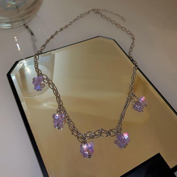 pendant necklaces retro purple crystal butterfly necklace 2021 summer fashion design temperament female, Silver
pendant necklaces retro purple crystal butterfly necklace 2021 summer fashion design temperament female, Silver
