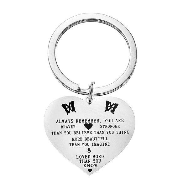 heart-shaped inspirational keychain, european and american fashion trend jewelry, graduation gift, stainless steel, diy, customized wholesal, Silver
heart-shaped inspirational keychain, european and american fashion trend jewelry, graduation gift, stainless steel, diy, customized wholesal, Silver
