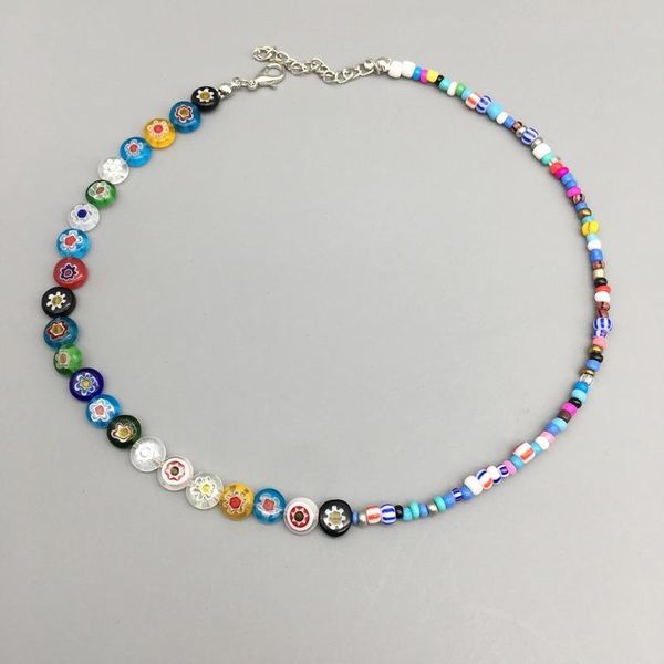 chains fashion european handmade coloured glaze daisy flower necklace women delicate bohemia seed beads choker for yy-07, Silver
chains fashion european handmade coloured glaze daisy flower necklace women delicate bohemia seed beads choker for yy-07, Silver