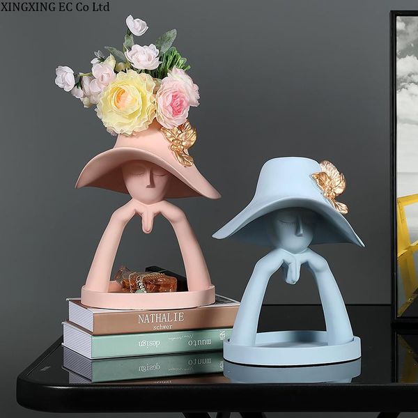 decorative objects & figurines nordic girl hat art vase home decoration accessories creative living room flower arrangement key storage cand
decorative objects & figurines nordic girl hat art vase home decoration accessories creative living room flower arrangement key storage cand