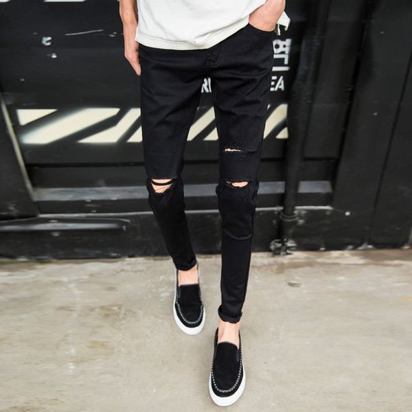 men's jeans fashion casual knee hole black ny jeans men pantalon homme pencil pants teenagers cowboys trousers hombre, Blue
men's jeans fashion casual knee hole black ny jeans men pantalon homme pencil pants teenagers cowboys trousers hombre, Blue