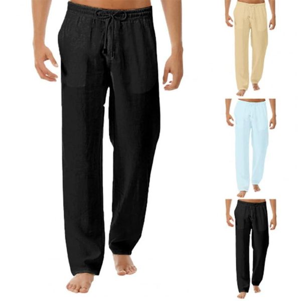 men's pants simple bottoms drawstring mid rise unfading solid color wide leg trousers slacks, Black
men's pants simple bottoms drawstring mid rise unfading solid color wide leg trousers slacks, Black