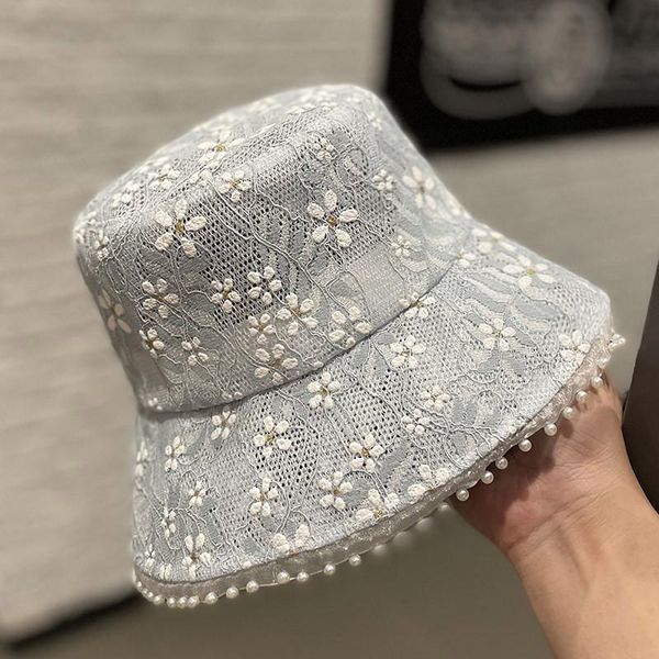 wide brim hats 202105-jinyu summer color flower lace pearl ribbon holiday lady bucket cap women leisure hat, Blue;gray
wide brim hats 202105-jinyu summer color flower lace pearl ribbon holiday lady bucket cap women leisure hat, Blue;gray