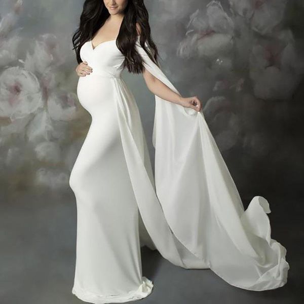 fluttering tail sleeves long dress clothes for pregnant women mercerized cotton with maternity dresspo shoot pregnancy dresses, White
fluttering tail sleeves long dress clothes for pregnant women mercerized cotton with maternity dresspo shoot pregnancy dresses, White