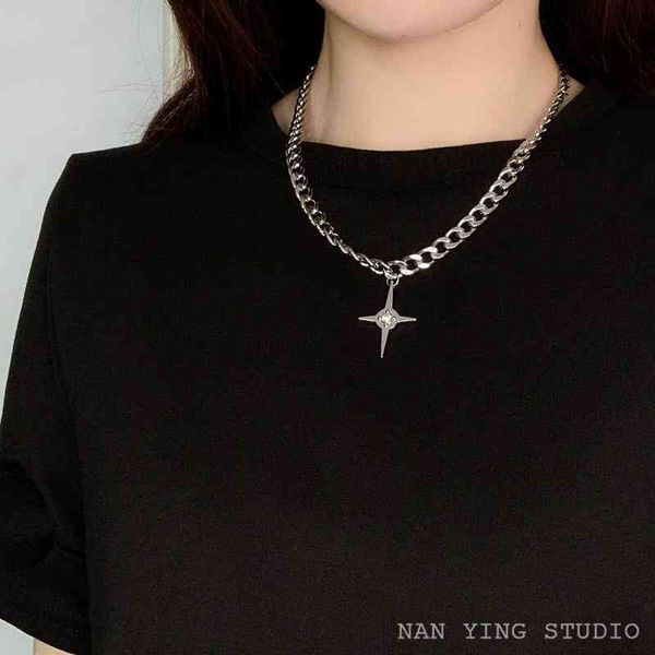 fashion brand sweet cool necklace popular design sense cross pendant sharp female metal clavicle chain fashion, Silver
fashion brand sweet cool necklace popular design sense cross pendant sharp female metal clavicle chain fashion, Silver