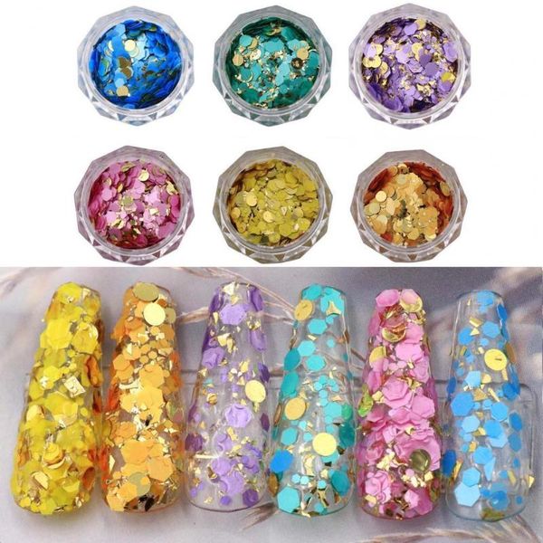 nail art decorations 6 boxes/set sequins gold-plated non-fading abs gilding gold shiny manicure paillettes for female diy nailart decor, Silver;gold
nail art decorations 6 boxes/set sequins gold-plated non-fading abs gilding gold shiny manicure paillettes for female diy nailart decor, Silver;gold