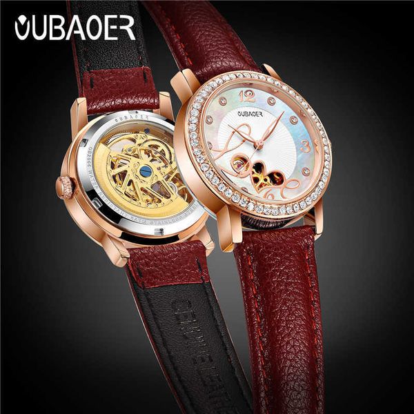 relogio feminino oubaoer automatic mechanical watch women fashion hollow design leather strap waterproof clock 210616, Slivery;brown
relogio feminino oubaoer automatic mechanical watch women fashion hollow design leather strap waterproof clock 210616, Slivery;brown