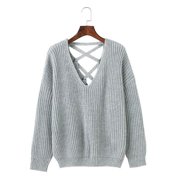 women's sweaters women backless knitting sweater lace up autumn winter casual hollow out kng88, White;black
women's sweaters women backless knitting sweater lace up autumn winter casual hollow out kng88, White;black