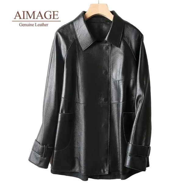 women's leather & faux black loose real jacket korean autumn soft sheepskin overcoat street pockets leisure outwear female biker coats
women's leather & faux black loose real jacket korean autumn soft sheepskin overcoat street pockets leisure outwear female biker coats