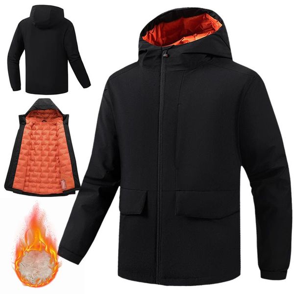 men's vests winter warm men jacket coat casual autumn puffer thick duck down parka male with hood, Black;white
men's vests winter warm men jacket coat casual autumn puffer thick duck down parka male with hood, Black;white