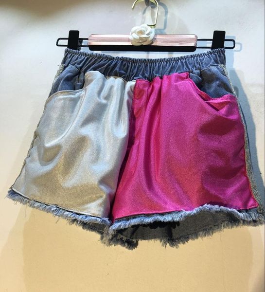 spring summer fashion style elastic waist colourful broad-legged jeans shorts woman's pants ripped students women's, Blue
spring summer fashion style elastic waist colourful broad-legged jeans shorts woman's pants ripped students women's, Blue