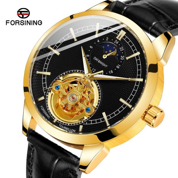 wristwatches forsining creative dial fashion mens watch automatic mechanical leather strap tourbillon luminous moon phase clock montre homme, Slivery;brown
wristwatches forsining creative dial fashion mens watch automatic mechanical leather strap tourbillon luminous moon phase clock montre homme, Slivery;brown