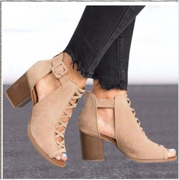dress shoes summer mesh fish mouth sandals high-heeled large size women's thick with hollow buckle roman in stock, Black
dress shoes summer mesh fish mouth sandals high-heeled large size women's thick with hollow buckle roman in stock, Black