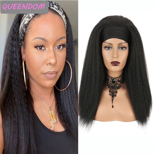 afro kinky head band wig 18 22straight natural synthetic headwrap wig heat resistant fiber cosplay womens wigs with turban, Black
afro kinky head band wig 18 22straight natural synthetic headwrap wig heat resistant fiber cosplay womens wigs with turban, Black