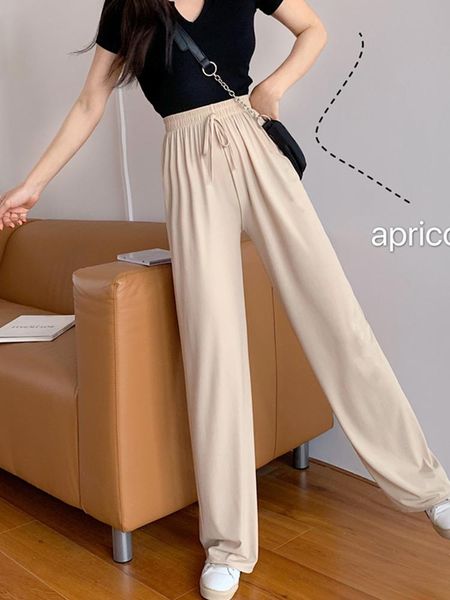 women's pants & capris women high waist loose straight casual summer thin style ice silk wide-leg, Black;white
women's pants & capris women high waist loose straight casual summer thin style ice silk wide-leg, Black;white