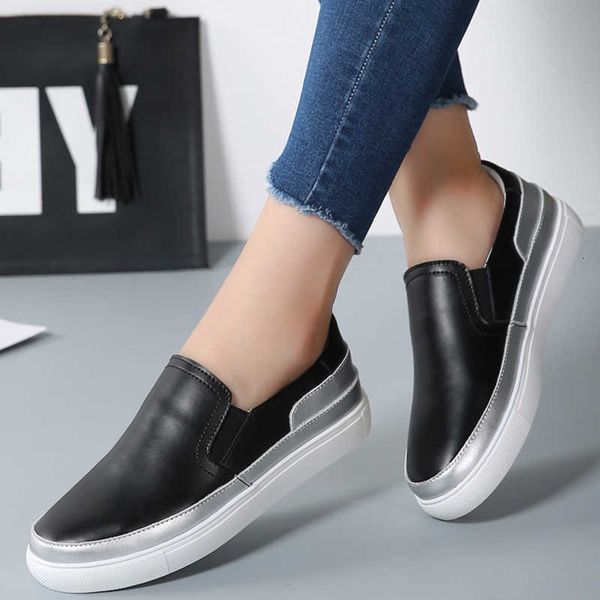 dress shoes genuine leather sneakers for women platform slip-on loafers sport luxury soft casual vulcanize 2021 gqkv, Black
dress shoes genuine leather sneakers for women platform slip-on loafers sport luxury soft casual vulcanize 2021 gqkv, Black