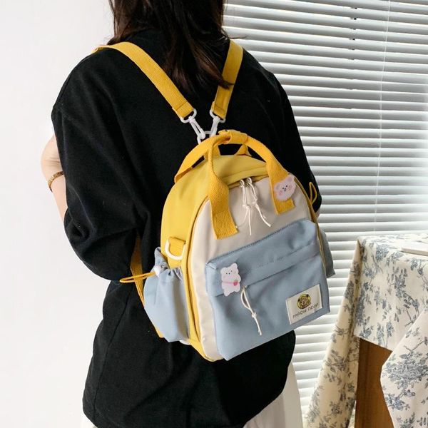 school bags cute contrast color small backpack mini schoolbags for young female students waterproof nylon travel fashion
school bags cute contrast color small backpack mini schoolbags for young female students waterproof nylon travel fashion