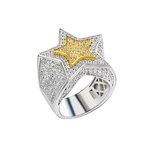 cluster rings 2021 man ring 925 silver five pointed star zircon electroplating micro inlaid hip hop men jewelry, Golden;silver
cluster rings 2021 man ring 925 silver five pointed star zircon electroplating micro inlaid hip hop men jewelry, Golden;silver