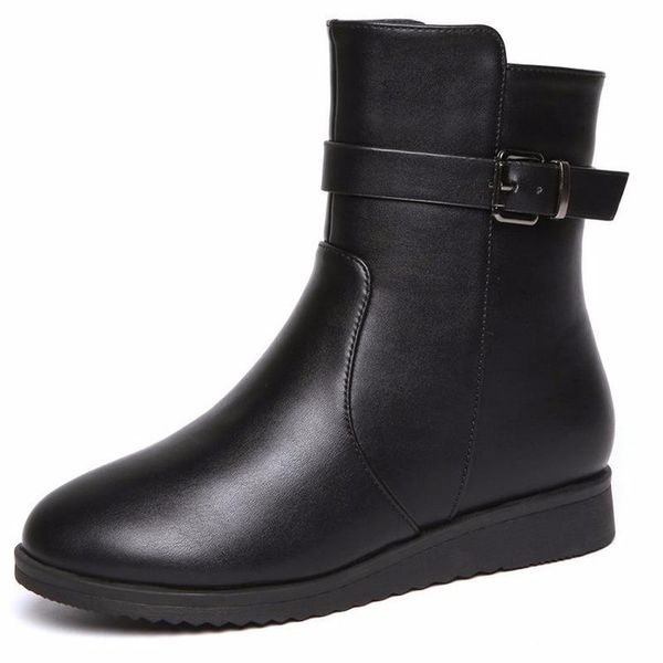 boots large size 35-41 women's fashion side zipper wild pu thick bottom classic non-slip casual booties plus velvet metal, Black
boots large size 35-41 women's fashion side zipper wild pu thick bottom classic non-slip casual booties plus velvet metal, Black