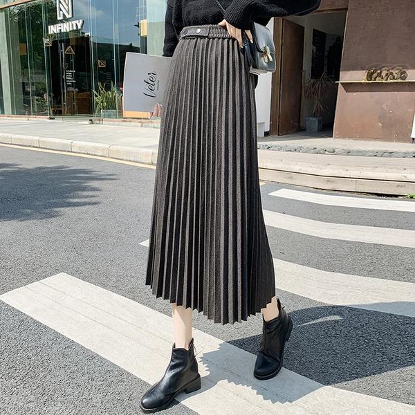 skirts woolen half-length high-waist pleated skirt 2021 mid-length thin a-line thick, Black
skirts woolen half-length high-waist pleated skirt 2021 mid-length thin a-line thick, Black