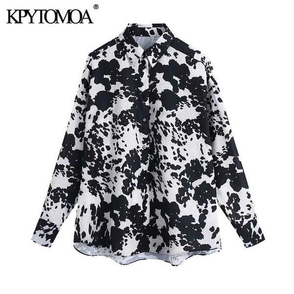 women's blouses & shirts kpytomoa women 2021 fashion oversized animal print vintage long sleeve button-up female blusas chic, White
women's blouses & shirts kpytomoa women 2021 fashion oversized animal print vintage long sleeve button-up female blusas chic, White